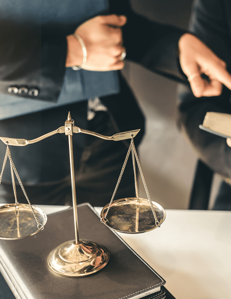 A close-up of legal scales